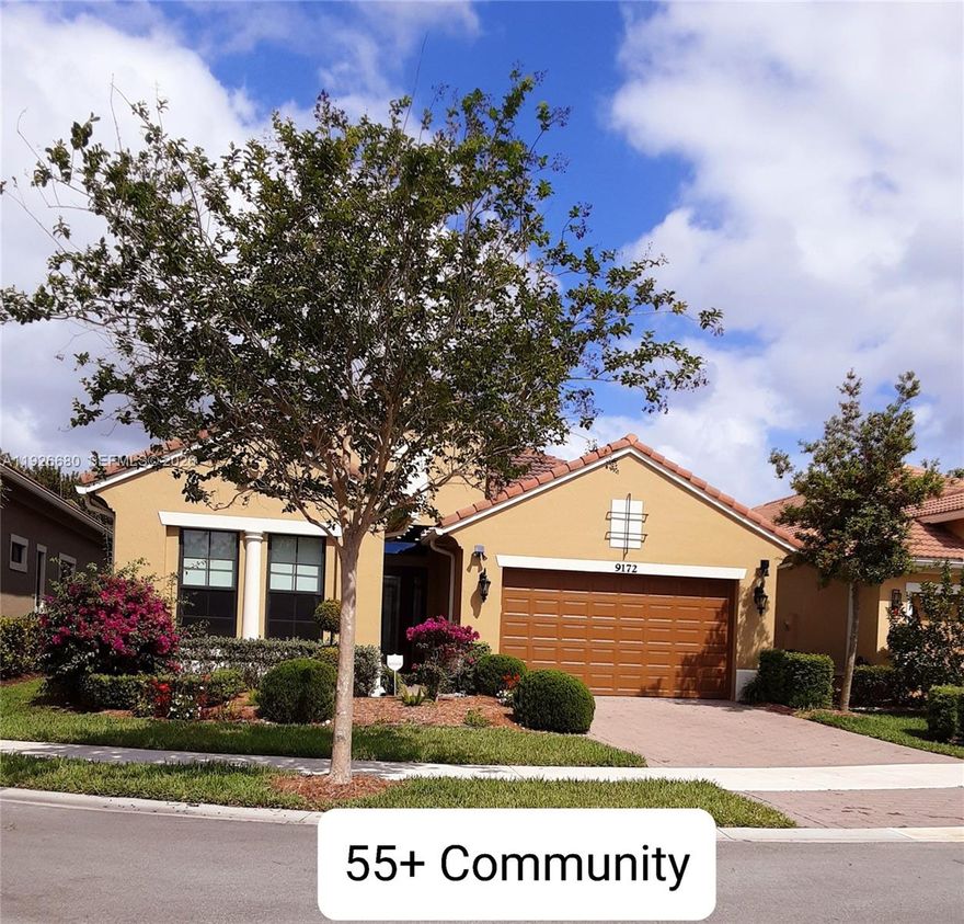 OPEN HOUSE Saturday, 4-18-2026 1PM to 3PM. Price SLASHED $124K for quick sale! Lowest price & best deal in Four Seasons Parkland! Sophisticated, elegant, spacious luxury home in Four Seasons resort style 55+ community in Parkland. Upgrades include: crown moldings, recessed lighting, tile floors, volume 12 ft tray ceilings, motorized window shades, Hi-lite windows for natural light; large open Kitchen with white Shaker style cabinets, large center quartz island with sink, pantry, GE Profile Stainless Steel appliances, gas cooktop, Miele dishwasher, under cabinet lighting. Laundry room has additional cabinets, sink & LG steam washer/dryer/drawer pedestals. Hurricane impact doors/windows throughout, security system, whole house Generac Generator, Rinnai tankless gas water heater, 2 car garage has hurricane garage door, additional storage cabinets & epoxy floor. Large screened lanai. Extensive resort-style amenities centered around a large 24,000 sq ft clubhouse with ballroom, catering kitchen, cafe; a state of the art fitness center, and game rooms (billiards, cards, arts & crafts). Outdoor features include 2 resort style pools & spa, cabanas, sundeck, tennis, pickleball, bocce ball, basketball courts, walking and biking trails around scenic lakes, a putting green, & Summer kitchen, with full-time social director. This elegant home & fantastic dream community is a lifestyle upgrade you deserve!. See 3D Walk Through Virtual Tour. Don't miss this special home.