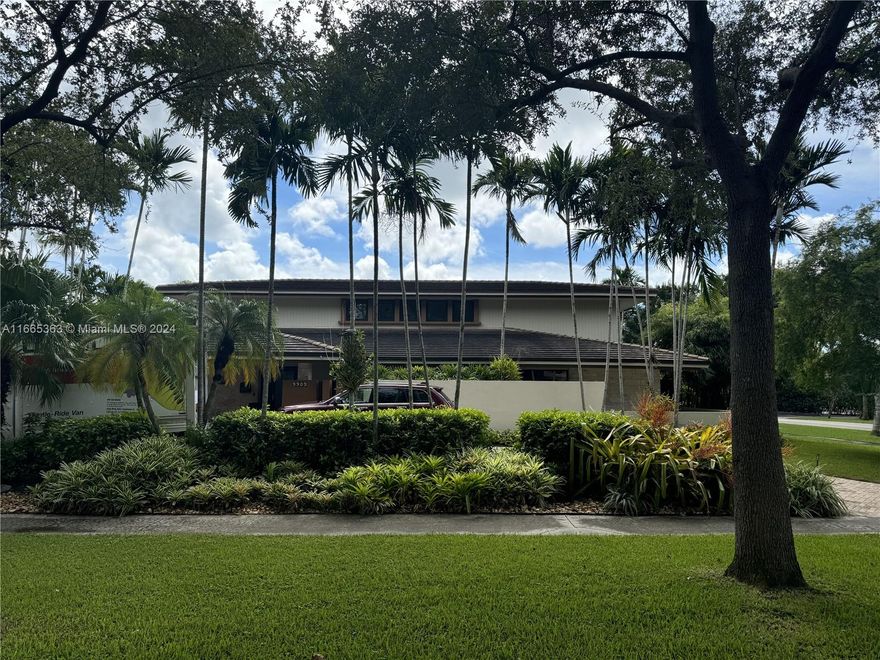 Welcome to one of the the last Frank Lloyd Wright Inspired Prairie style homes in prime Miami Shores.
This amazing two story home since on double corner lot just shy of 15,000 sf. Walking Distance to Miami Country Day School. With almost 4500 sf of interior living area, this house is perfectly suited for a large family to enjoy with the primary suite on the first and additional bedrooms on the second floor. Grandfathered in 9ft deep pool, 3 car garage, and elements of limestone and cypress wood make this home a real Florida home!