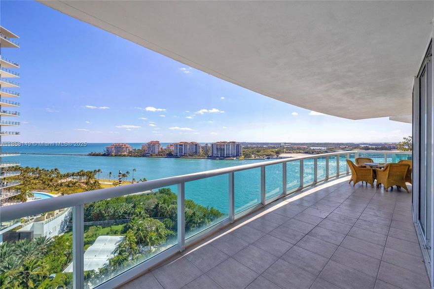 Exceptional opportunity to own an 05-line residence at Murano Portofino, a premier luxury building in the exclusive South of Fifth neighborhood. Showcasing breathtaking panoramic views of the ocean and Fisher Island from every room. Notable is the grand terrace w/ nearly 400 sq-ft for true indoor-outdoor living. Perfect for a pied-à-terre or full-time retreat, this home features an open floor plan with a split-bedroom privacy, en-suite baths and a guest half bath. A boater's dream, next to the marina and the ocean just steps away. $60 Million renovation will include brand new amenities: tennis, padel, pickleball, cold plunge, 2-story gym & spa and a private beach club w/ exclusive restaurant. Murano at Portofino is celebrated for its impeccable service, management, and resort-style living.