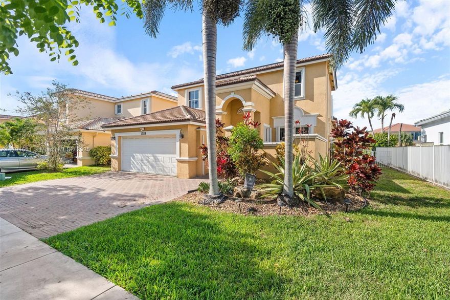 PRICE REDUCED! Live the ultimate waterfront lifestyle in Mariposa Isles at Monarch Lakes! Fish, kayak, or canoe right from your backyard and embrace stunning lake views every morning. This upgraded gem features a brand-new roof, new A/C, new solar panels, and an EV charging station in the oversized two-car garage. Inside, soaring ceilings, large windows, and custom walk-in closets deliver style, space, and a first floor primary bedroom for comfort. Enjoy unbeatable resort-style amenities: clubhouse, swimming pool, tennis and basketball courts, fitness center, playgrounds, picnic spots, scenic trails, and 24/7 gated security. Centrally located near The Shops at Pembroke Gardens, Miramar Town Center, restaurants, parks, top schools, and highways. This is more than a home, it’s a lifestyle.