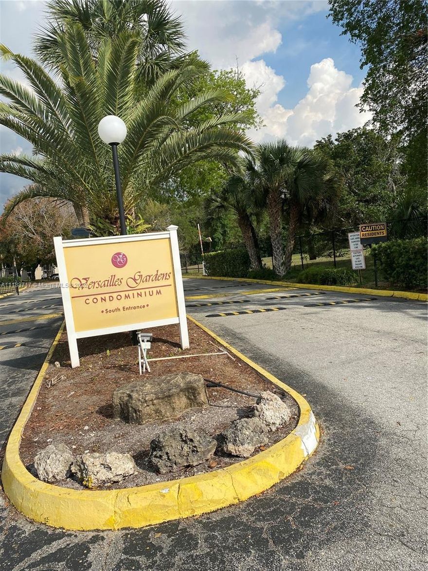 This property won't last.   2-2 Condo at Versallles Gardens.  Freshly painted.  Water front, guest parking, pool in the community.  Washer and dryer. PROPERY MUST BE SHOWN BY THE AGENT.  PLEASE DO NOT SHARE CODE WITH THE PROSPECTIVE TENANTS. 625 is the required score for all applicants. $100.00 APPLICATION FEE FOR MARRIED COUPLE and $100.00 per applicant over the age of 18.