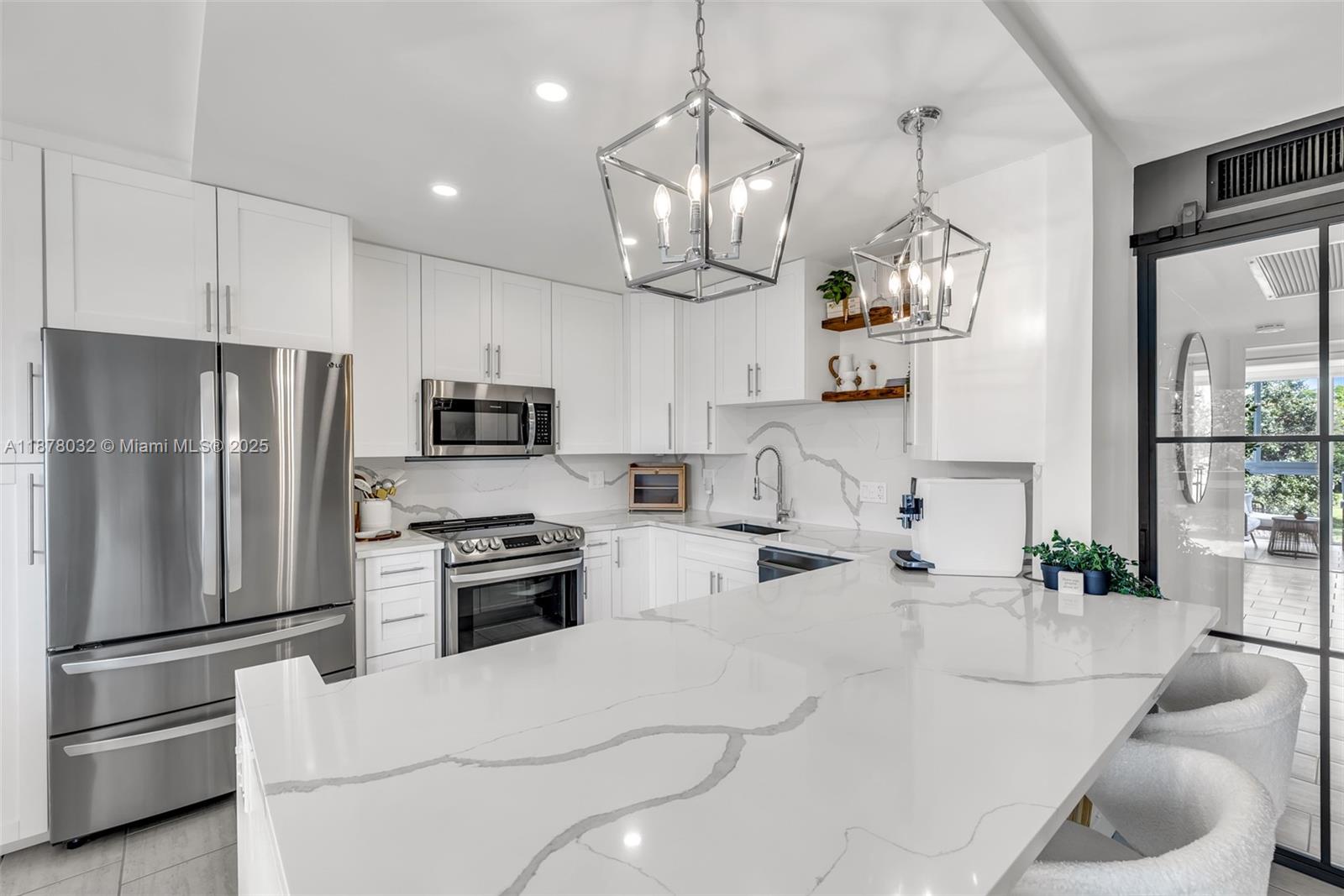 Absolutely stunning 2/2 Penthouse Lyndhurst I Condo. This move in ready Condo has Brand new furniture and brand-new stainless-steel appliances. The home has been redefined and has been totally renewed, including Impact Glass, Storm Door, contemporary new flooring, spacious open quartz countertop kitchen, with storage and upgrades.
Designer Bathrooms, new Fixtures new hardware and just about everything has been done. Enjoy the vibrant pool directly in front or the 5 Star World class clubhouse directly behind. Fitness centers exercise rooms, Tennis, Pickleball, Dance, woodworking, sculpture, every activity you can imagine including over 70 clubs to join, with Performance Theater for Shows and movies. Fine Dining, Quality shopping all close by.