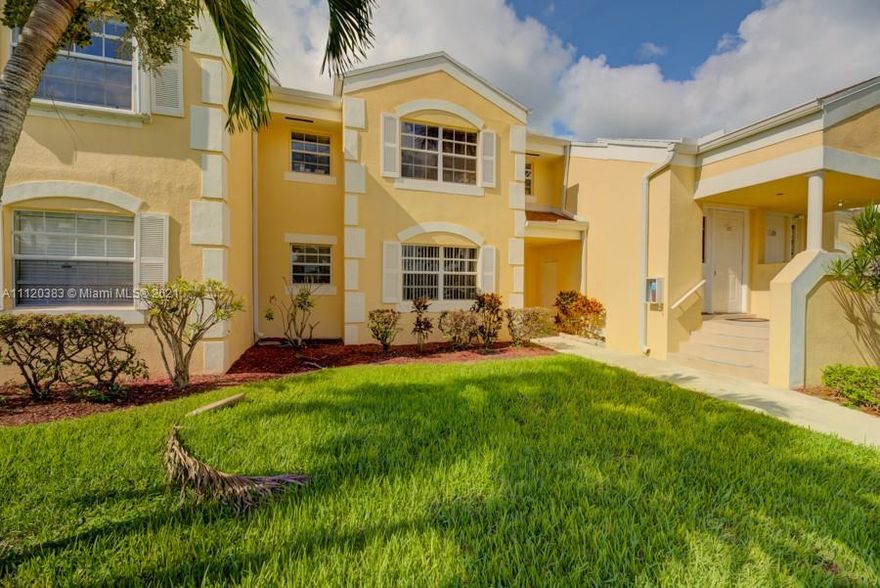 No Stairs! First floor 2/2 offers two master bedrooms, large living/dining room combo, a fully equipped kitchen, full size washer & dryer, spacious screened in patio, and shared storage closet. The private Keys Gate community offers a community pool, recreation room, playground, ample room to take long walks, and a guard at the gate. Located with easy access the FL Turnpike, South Dixie Hwy, shopping, Baptist Hospital, and schools. Best of all, you're a short drive to the Florida Keys. Currently tenant occupied and would be ideal for an investor. Call or text today to schedule a showing appointment.