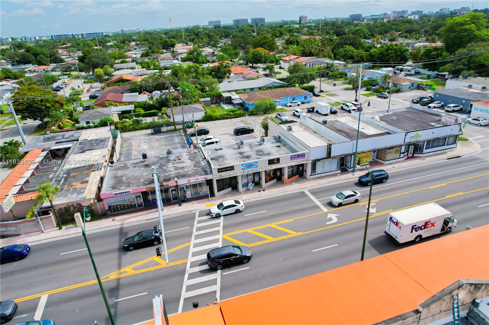 Located in the heart of Miami’s Flagami neighborhood on bustling SW 8th Street (Calle Ocho), this fully renovated 4-bay retail building offers an ideal opportunity for investors or owner-users alike. The ±2,176 SF building sits on a highly visible corner with over 10 on-site parking spaces and excellent frontage on one of the city's most traveled corridors.
Three of the four retail bays are leased on a month-to-month basis, currently generating $8,000/month. The flexible lease structure provides a value-add opportunity for investors or a chance for an owner-operator to occupy a portion or all of the building. With a proforma gross annual income of $144,000, the asset offers strong upside potential in one of Miami’s most dynamic retail corridors.