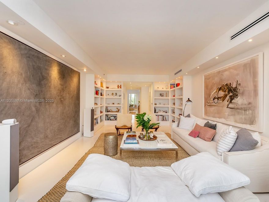 Steps from the beach. The desirable “D” model unit offers 3 bedroom suites with private baths, large family room, formal dining room and living room, plus a large laundry room with private bath. Unit is in immaculate conditions and ready to move in!!  Remodeled kitchen with new miele, two ovens, oversize Master cool fridge and freezer plus two wine coolers.  Ocean club offers two restaurants, gym and spa, pools, beach service, tennis center, kids' playroom and outdoor playground. Annually food and beverage consumption of $3.000