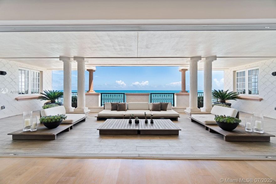 One of a kind turnkey, 7 Bedroom 8 Bathroom Lower Penthouse Residence Features 7,000 SF of Interior Space with the ideal floor plan featuring abundant natural light throughout the day. Unobstructed and Spectacular Direct Ocean Views. 2018 Renovation with No Expense Spared. Unparalleled in its design and finish the flow-through floor plan boasts wide-plank Italian Oak Wood Floors, Custom Lighting and Savant Smart Home, Wine Cellar for 400 bottles, Chef’s Kitchen with Top-of-the-line Miele 
Appliances, Maids Quarters with a Separate Entry. The Luxurious Master Suite Features Marble Master Bath & Glass Rain shower.