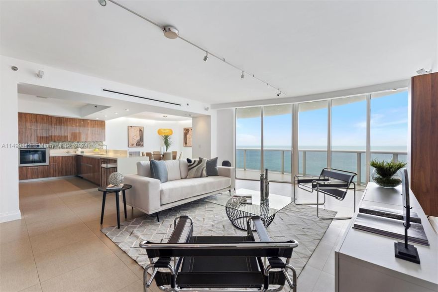 Major price Improvement! Welcome to Sunny Isles Beach. Centrally located within Miami’s finest shopping, dining, and entertainment districts. From the 38th floor you have the luxury of sunrise and sunset view over the Atlantic and Intracostal waterways. Featuring over 3,000 sqft our unit provides you the spacious floorplan of a single family home with the convenience of luxury condo living.

Finishes consist of Italian finishes throughout the kitchen, flooring, countertops, and appliances. 3 bedrooms, den/office which could be a 4th bedroom, 4 bathrooms, and 4 terraces with multiple views. 2 parking spaces and indoor storage lockers. Building features luxurious amenities such as a fitness center, pool and spa, full beach services, valet, and social coordinator. Come live in Paradise.