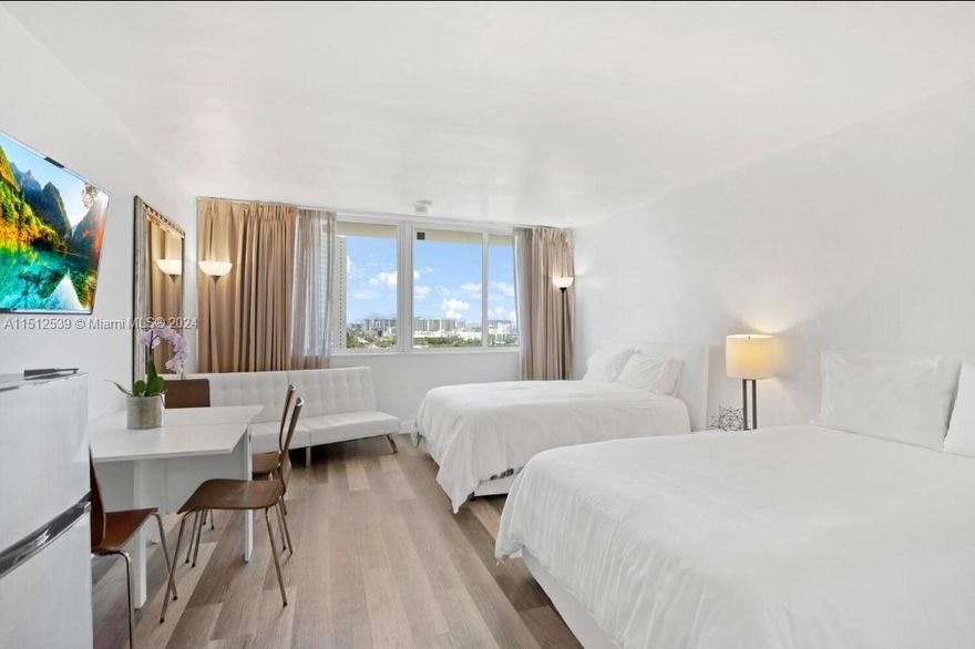 INVESTORS ! SHORT TERM RENTAL INVESTMENT STUDIO, HOTEL PROGRAM YOU CAN RENT YOUR OWN AIRBNB, AMAZING AMENITIS, RESTAURANT, POOL, BAR,VALET,GYM IMPACT WINDOWS , HOA INCLUDES ELECTRIC, CABLE, INTERNET AND WATER CASH ONLY SELLER MOTIVATED