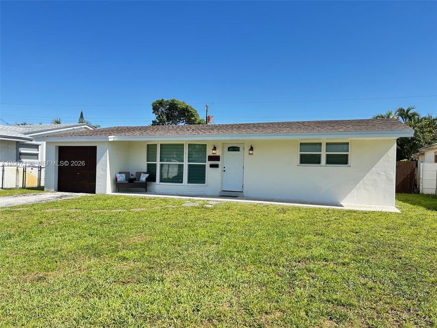 BRIGHT AND SPACIOUS HOME IN MIRAMAR. This home features 3-bedrooms, 1-bathroom ,
1-car garage, porcelain flooring throughout, and wood tile in the bedrooms. Protected by hurricane windows and doors and a BRAND NEW ROOF (2026).

The functional layout includes a living room area, separate dining room, and a spacious kitchen with wood cabinets and granite countertops equipped with stainless steel appliances, including a double oven and built-in microwave. Laundry room. Another room at the rear of the house provides flexible space perfect for entertainment, a playroom, office or exercise room. Enjoy a large backyard for family gatherings and play with an open concrete slap to relax and BBQ.  Prime location: Close to shopping centers, mayor grocery stores, dining, banks, stadium, casinos, close to the Turnpike, I-95 and I-75.