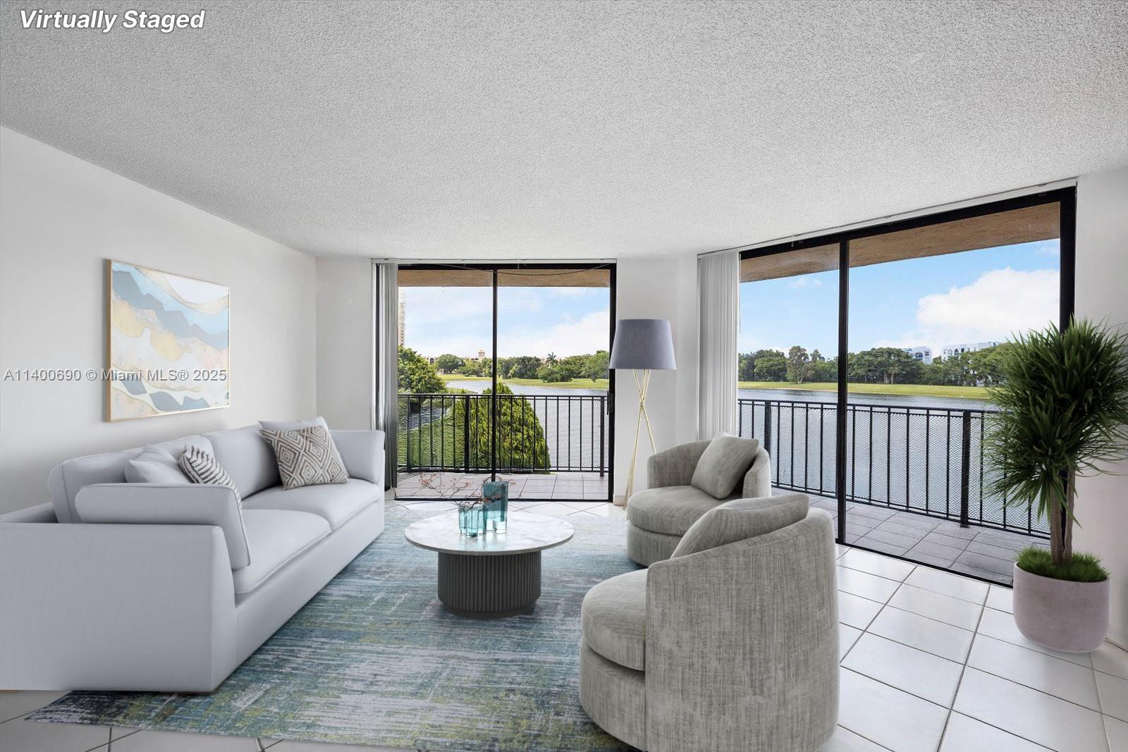 New listing in Fontainebleau! This spacious 2-bedroom, 2-bathroom offers an incredible view of the lake, providing a serene and picturesque backdrop for your everyday living. Situated in a highly desirable location, this property boasts the benefits of being centrally located near main highways, Dolphin mall, Int'l Mall, Target, Publix and more! Schedule a viewing today to see this unit that has an unbeatable location making commuting a breeze! Property is vacant easy to show and has been recently updated. Seller will be paying $23k special assessment in full at closing!