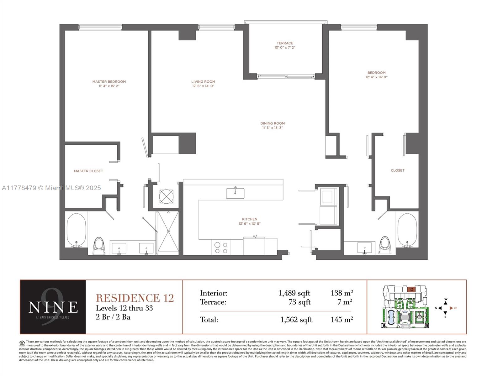 Rental Property at 999 Sw 1st Ave 2212, Miami, Broward County, Florida - Bedrooms: 2 
Bathrooms: 2  - $4,300 MO.