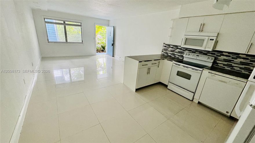 Welcome to the Golden Key Condominium in the heart of Bay Harbor Islands. A rare chance to get a great deal and completely renovate this 1 bed 1 bath w/ open floor plan. Approximately 65 additional square feet from enclosed balcony with windows and air conditioning, not included in the 810 sf. On site laundry , Pool, 1 assigned parking space, 1 large storage unit, can lease right away yearly for 1 year leases, max 2 people per unit, no pets. Close to the Prestigious Bal Harbor Shops, cafes & restaurants on Kane Concourse, Easy access to A1A and beach. A+ K-8 school located within walking distance; rated one of the safest cities in Florida year after year. 40 year
certification in process, no special assessments being discussed or in place. All ages welcome. 2025 Budget has 10% + reserves.