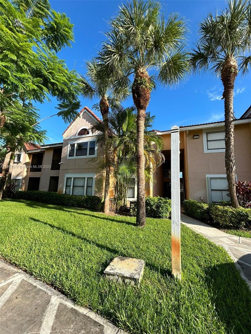 Immaculate and spacious 2-bed, 2-bath condo in a highly desirable Kendall location. This bright unit features a large open living/dining area with vaulted ceilings and abundant natural light. Freshly painted throughout and fully tiled. Enjoy a beautifully updated kitchen with brand-new stainless-steel appliances including refrigerator, range, microwave, and dishwasher. The split floor plan provides privacy, with generously sized bedrooms and ample closet space, including a walk-in closet in the primary suite. The unit also includes an in-unit laundry room with washer and dryer, plus a private screened balcony overlooking the community greenery.

The community offers great amenities such as a swimming pool, clubhouse, tennis courts, and well-maintained green areas. Ideally located near major points of interest like West Kendall Baptist Hospital, London Square Shopping Center, Kendall Ice Arena, and nearby parks including Kendall Soccer Park. Quick access to major highways, excellent schools, shops, restaurants, and daily conveniences. Water is included. Easy to show and ready for immediate occupancy. Don’t miss this excellent rental opportunity in a quiet and centrally located complex.