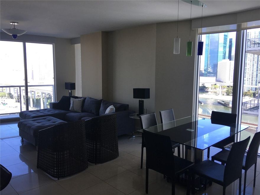This bright and spacious three-bedroom, three-bath corner unit is ideally located in the heart of Brickell, just steps from the area’s best shopping and dining. The residence features tiled floors throughout, abundant natural light, and comes fully furnished for your convenience. Rent includes basic cable, internet, water, hot water, and pest control. One complimentary valet parking space is included, with additional parking available for $214 per month. Pets are welcome with a $1,000 refundable association deposit. The unit is currently occupied through April 30 and available for showings by appointment. Please note, the pool is currently closed for repairs and is expected to reopen this summer.