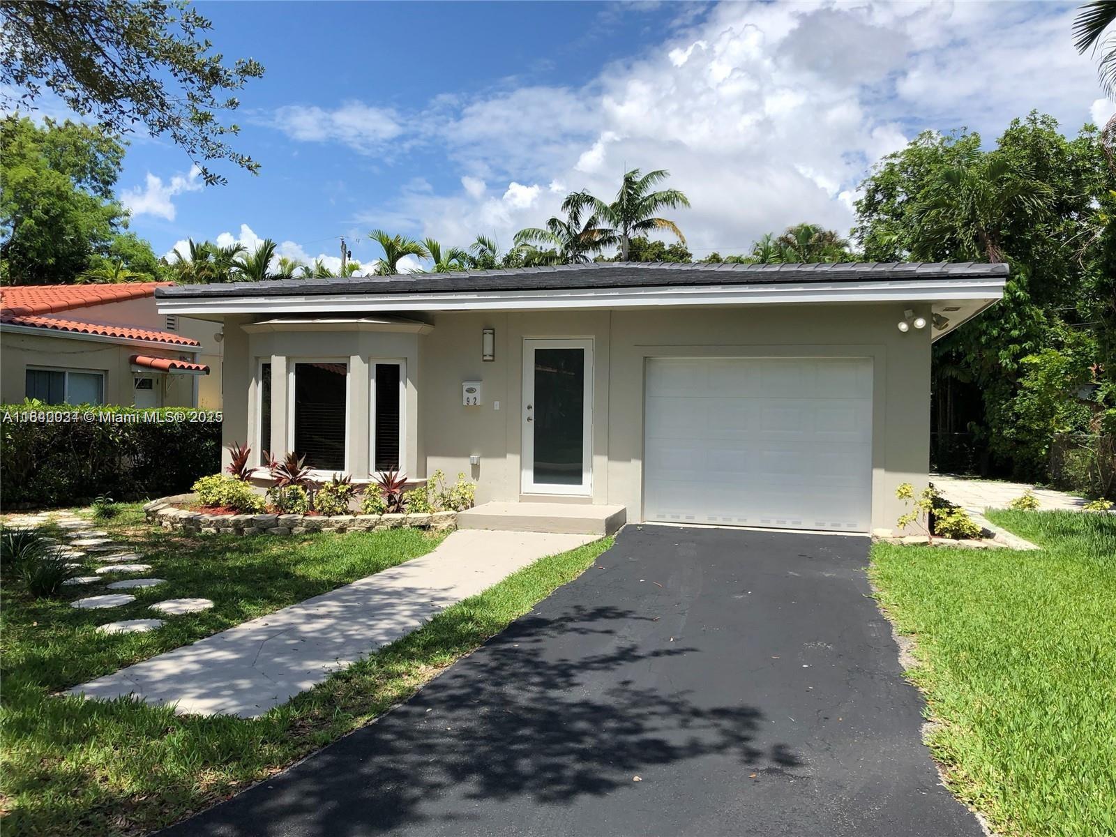 Ready for immediate occupancy! This gorgeous 3 bedroom and 2 bathroom Coral Gables home has a 1 car garage and is fully equipped with hurricane impact windows/doors, updated kitchen, gleaming Mexican Saltillo tile floors, and freshly painted inside and out. In addition, the roof and septic tank have just been recently replaced. The master bedroom has 2 walk-in closets and an exit to the backyard. Located on a beautiful tree-lined street with one access to the street makes this home shady and very quiet. A home this clean and perfect does not last!
