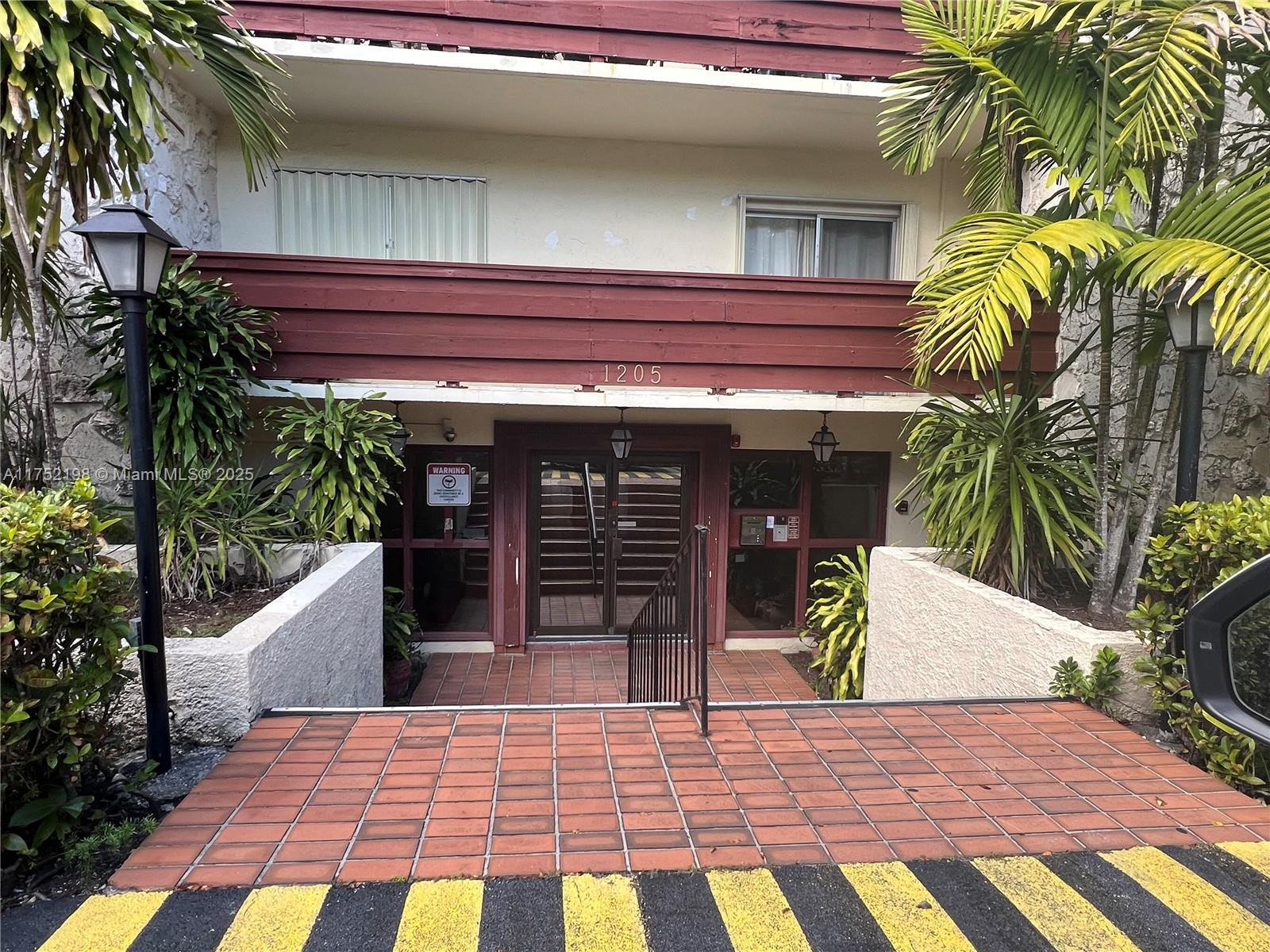 Lovely third floor two bedroom two bathroom corner apartment with wrap around balcony in Coral Gables, less than two blocks away from University of Miami. Great central location close to area shopping. Building has a gym, pool, and laundry facilities. Great investment as a rental unit to students and professionals in great location only two blocks to train station.