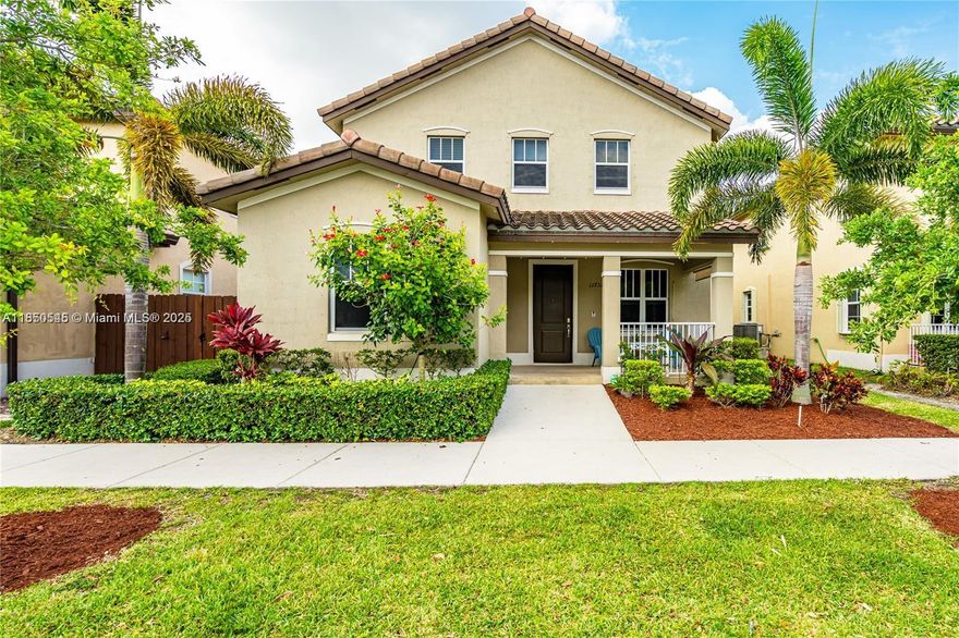 Paved yard with gazebo making it great for entertaining. 4 min drive, you'll find access to the Turnpike, Black Point Park & Marina, Groceries Stores, Gas Stations, excellent Charter Schools, Restaurants and the soon to be built Southplace City Center. Low HOA fees! Spacious 4/3 single family home in the extremely well maintained community of Summerville. This home features a split floor plan with 4 ample bedrooms and 3 bathrooms (1 bedroom and 1 bathroom downstairs), 2 car garage, a massive chef's kitchen and stainless steel appliances, combination tile and wood flooring throughout, tall volume ceilings, tons of closet space, upstairs great room and laundry.