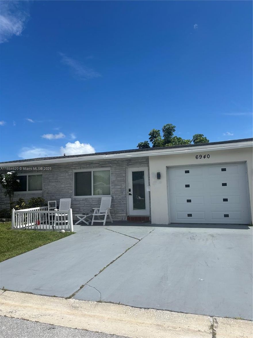 Beautiful home in well desired Paradise Gardens community. This property offers hurricane impact windows throughout and new hurricane impact garage door. driveway fits 2 cars. screened patio with garden views, upgraded kitchen with stainless steel appliances quartz countertops and lots of storage.  Laminate waterproof flooring throughout. Roof is seven years old. Very Low HOA fees ($96.00) a month. Clubhouse with Heated saltwater pool and Gym. This is a 55 and over community at least one person has to be over 55 and a 700-credit score is required. This home is close to Major Highways, Beaches, Casinos and hospitals. Great Neighborhood.
