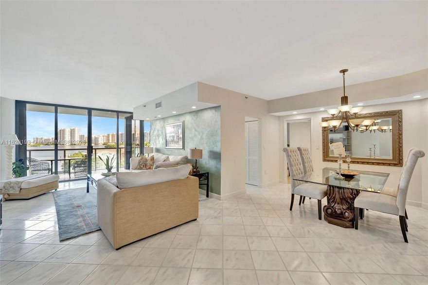 BEST DEAL FOR WATER FACING 2 BEDROOM 2 BATHROOM UNIT. EVERY ROOM HAS INTRACOASTAL VIEWS AND OPENS TO THE TERRACE WITH GLASS RAILINGS. SMOOTH CEILINGS, SOFFIT LIGHTING, NEW  S/S APPLIANCES, METICULOUS MOVE IN READY UNIT. LIVE IN PRESTIGIOUS WILLIAMS ISLAND WITH FULL AMENITIES: 15 TENNIS COURTS, 4 PICKLEBALL COURTS, 3 RESTAURANTS, STARBUCKS, STATE OF THE ART CLUB AND SPA, MARINA, WALK/JOG PATH, KIDS PLAYGROUND, DOG PARK, COURTESY BUS, A+ AVENTURA SCHOOLS. WALK TO RESTAURANTS, SHOPS AND HOUSES OF WORSHIP.