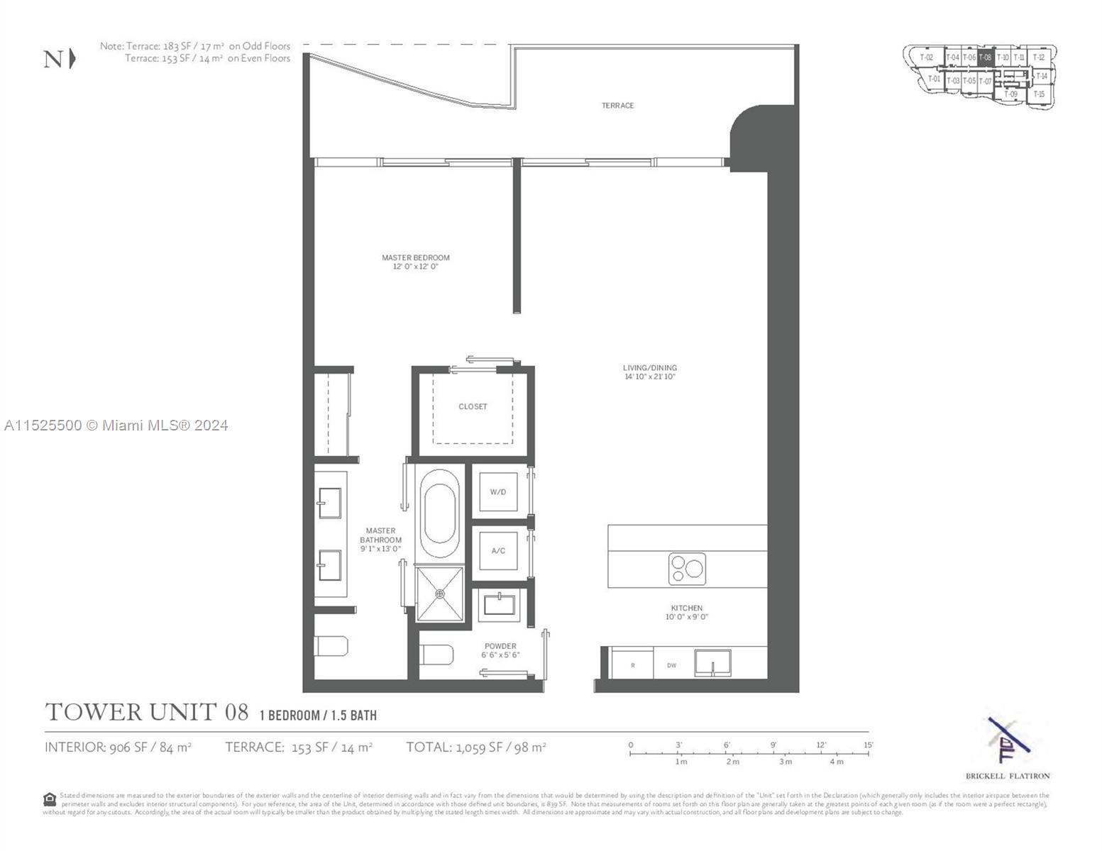 Property for Sale at 1000 Brickell Plaza 2808, Miami, Broward County, Florida - Bedrooms: 1 
Bathrooms: 2  - $900,000