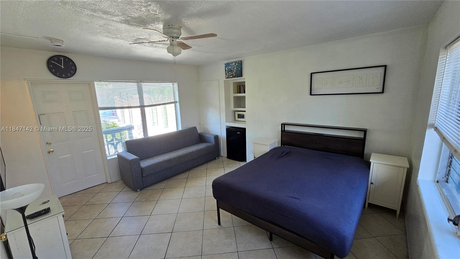 Available from August 15, 2025. Nice studio available for rent. Unit has a mini fridge. No parking space. Building under construction. Pool is closed.