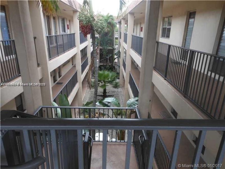 Nice and clean, spacious 1 bedroom, 1 bath condo in a small quiet 3 story secure building with pool and courtyard. Has elevator and laundry room on site. Tile thru-out. Located close to the beaches, shopping, restaurants, airports and public transportation. Water included in rent.  One assigned parking space. No pets.