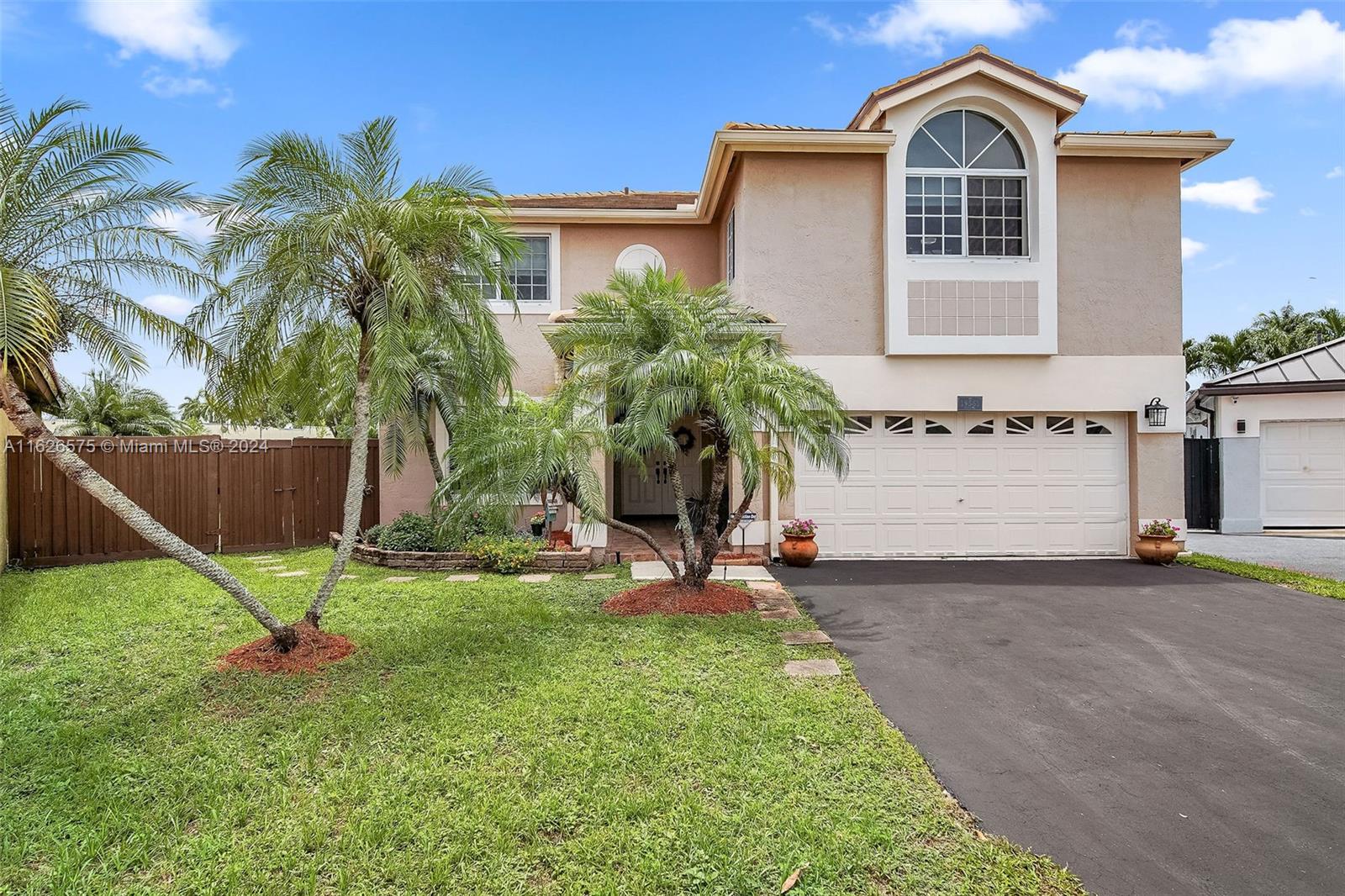 A fantastic single-family home situated on a corner lot is for sale in the Marbella Park gated community, featuring 24-hour security. First-time listing by the original owners. The 6,893 sq ft lot offers abundant space for exceptional outdoor entertainment or is ideal for installing a new pool. Home has been meticulously maintained over the years. First level includes a spacious living room, Florida room, office, dining area, & 1/2 bath. Second-floor features four bedrooms, two bathrooms, and Master suite with ample square footage and two walk-in closets. Roof replaced in 2020. Home equipped with hurricane-impact windows. Kitchen features a granite countertop and wooden cabinets. The community features two swimming pools and a lake designed for enjoyment. For more info text LUIS ALAIN.