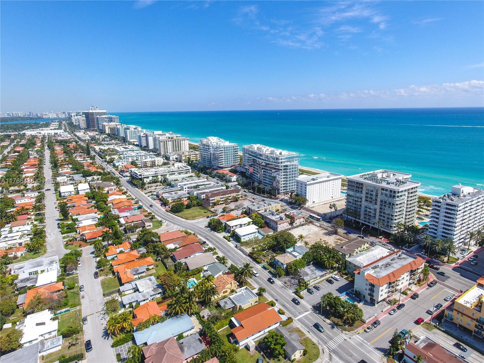 Two lots available. One on 8918 Collins Ave. 6.150 sf with a multifamily with 8 units and one lot behind on 8919 Harding Ave. with a single family home.
