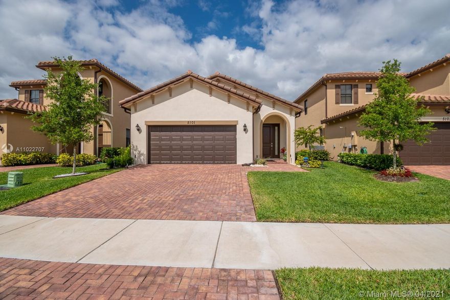 This modern Single-Family New Construction home provides spacious and comfortable floor plan for any stage of life, offering a 3 bedroom, 2 baths featuring a 2 car garage. The Manor Parc community provides ultimate combination of convenient location and luxurious living. Numerous quality features add value to this home: designer kitchens with stainless steel appliances, granite countertops and wood cabinetry; living areas with recessed lighting, volume ceilings, modern-style fixtures and tile through the entire flooring. Hurricane Impact Windows/Doors. Low quarterly HOA fees! Close to all major highways, restaurants, and shopping centers. Ready to move right in!
