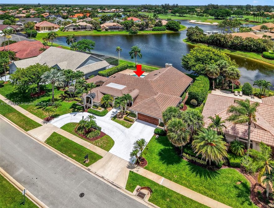 Stunning Lake View from this 4/4 with 3,366' & one of the best floor plans in Stonebridge. Plenty of space to entertain in the formal Living Room w/wet bar, wine cooler, beverage center & oversized Dining Room with built-in Buffet. The floor plan continues its flow into the warm & inviting den with a wood burning Fireplace. All to be enjoyed from the open kitchen with direct access to the pool & fenced yard. Guest B/R'S are split from Primary assuring complete privacy. Upgrades inc. a new Tile Roof & Hurricane Impact Windows/Sliders. Oversized Garage perfect for large SUV/Trucks. Exceptional Amenities: 18-hole golf with on-site Tour-golf Pro, Owner's restaurant/bar, Har-Tru clay tennis/pickleball/fitness. Vibrant social scene for all ages. Membership required. Call for 1X joining fee/dues