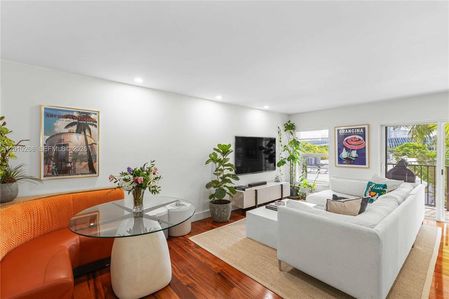Ideally located in the heart of Miami Beach on a charming, tree-lined street, walkable to Lincoln Road and just moments from the beach and a new Whole Foods Market coming nearby, this upgraded residence offers the best of South Beach living.

Interior features include wood flooring throughout, an upgraded kitchen with updated finishes, renovated bathrooms, and abundant natural light. Impact windows were replaced in 2023, adding both value and peace of mind.

Situated in a well-maintained building with a recently replaced roof and no current assessments, offering a more secure and low-maintenance ownership experience.

Furniture negotiable.