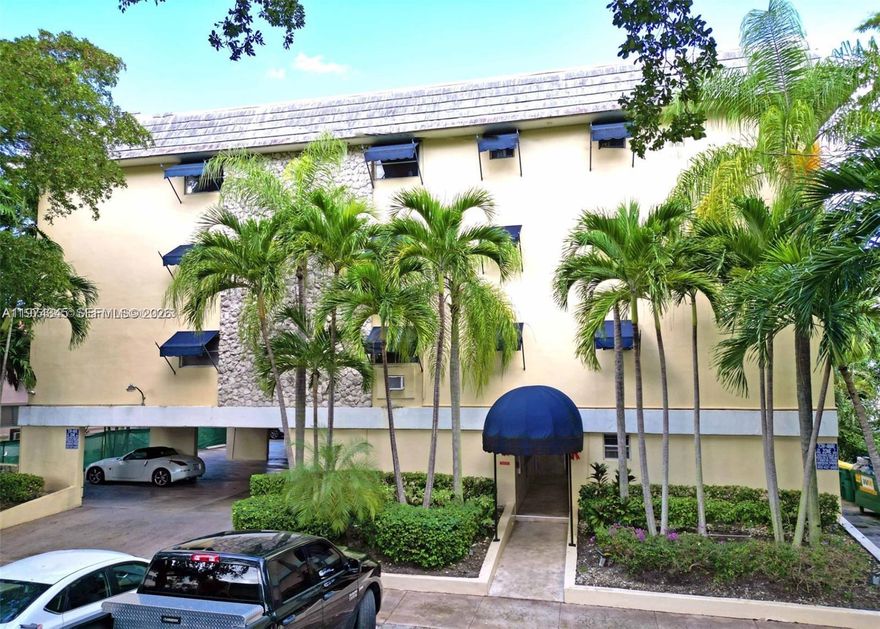 ."COZY AND INVITING" is the only way to describe this beautiful 1-bedroom / 1-bathroom home located in the heart of Coral Gables. This unit features gorgeous laminate wood floors throughout the entire unit, an amazing modern kitchen with stainless steel appliances, a stunning modern bathroom, a covered assigned parking space and so much more. The building has an elevator, a pool and a laundry facility on the premise. Move-In-Ready and within walking distance to Downtown Coral Gables (Miracle Mile) where there are plenty of restaurants, shops, galleries, a Publix. This property is only minutes away from the airport, Coconut Grove, Brickell and the University of Miami.