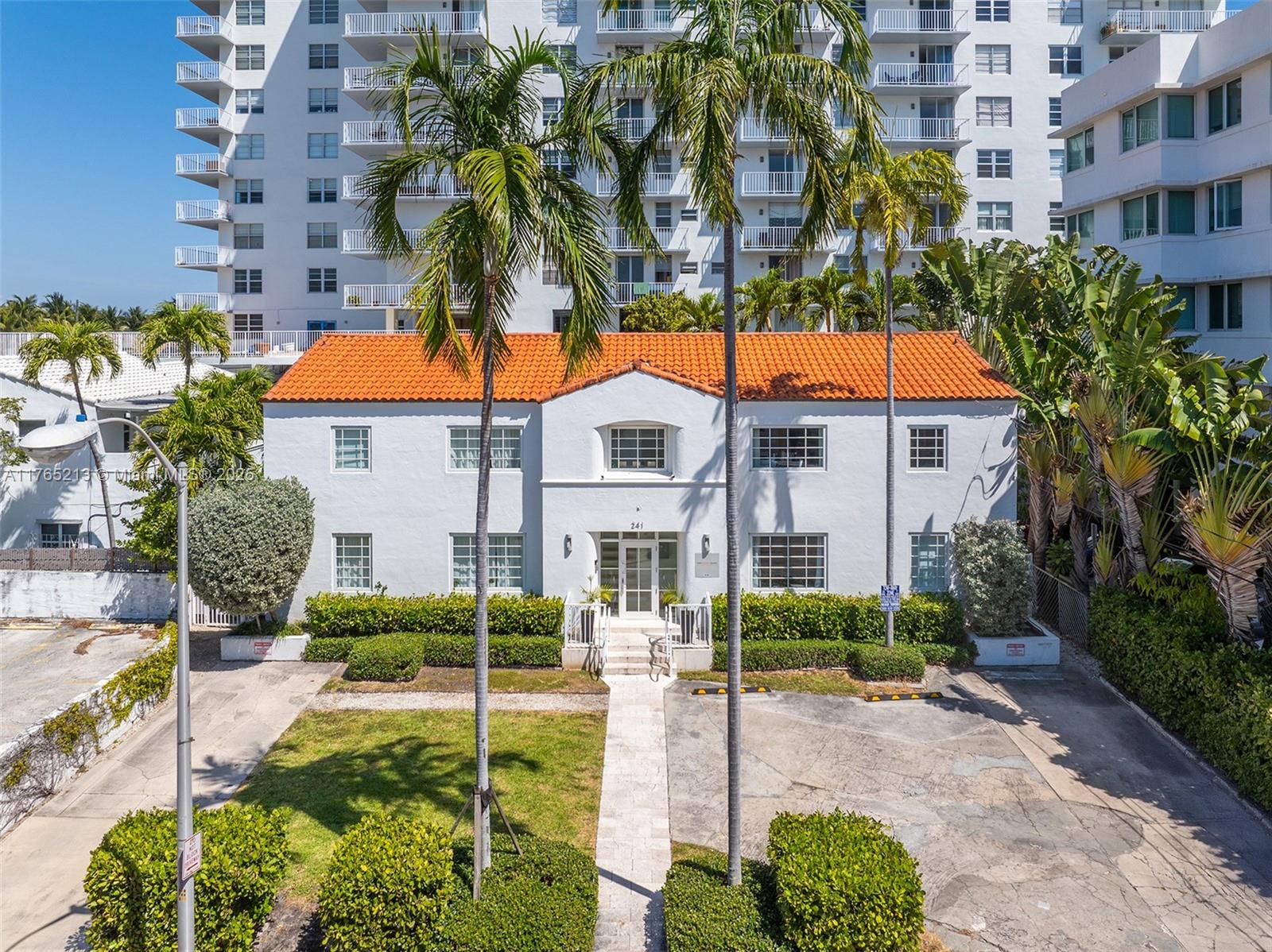 ONE OF A KIND multifamily building with 4 units located in the hottest Miami Beach area - the Faena District, only 1/2 block from the beach, and near all the best restaurants and hotels on Collins Ave. This fully renovated, 2 story building consisting of 4 separate, 2-Bed 1-Bath furnished units, each approximately 880-SF LA, with two washers and 2 dryers located in the back building. Property upgrades include hurricane impact windows, new plumbing, new electric, central A/C, Water Heaters laundry room, newer roof and room for a pool and on-site parking. 40-year certification passed! Primary zone is multifamily (3-9 units) but can convert to a single-family home on this prime, 7,684-SF lot! A TRUE GEM!