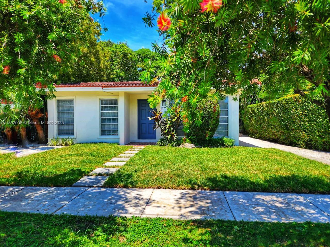 A very well maintained and elegant Partially Furnished Single Family home with a beautiful and tranquil backyard in a quiet, safe and very clean area is a perfect blend of beautiful interior & outdoor spaces. Brand new kitchen! 2000 square feet of comfort, with Terazzo floors throughout the house. 4 BEDS/3BATHS, up to 3 parking spaces, Family room, Florida room, plenty of natural light and storage space. Ample kitchen, spacious rooms, 2 master bedrooms with walk-in closets for your convenience. Utility room. Brand new water heater, electr.panel, washer. The backyard has a privacy fence, Mango trees, artificial turf and a shed. Many comforts in this home in a wonderful location! Conveniently located minutes from Miracle Mile, best Miami restaurants, entertainment, Brickell, Downtown & more!