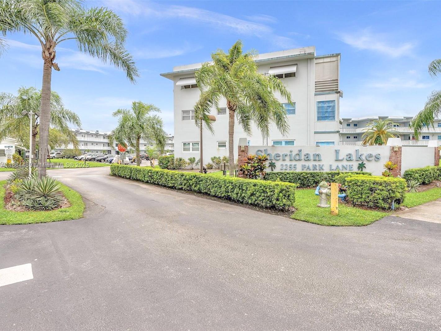 Spacious 1BR/1BA condo with 703 SF on the ground floor of sought-after Sheridan Lakes, a 55+ community. Features include a large bedroom with walk-in closet and a screened balcony, conveniently located next to laundry. Enjoy resort-style amenities: pool, fitness center, game room, community dock, and walking paths around the lake. Across from T.Y. Park, 10 minutes from Hollywood Beach, and close to shopping and dining. Association requires 675+ credit score and 30% income/assets toward housing. No rentals first year. 40-Year Certification completed and paid by seller. Approval typically 2–3 weeks.