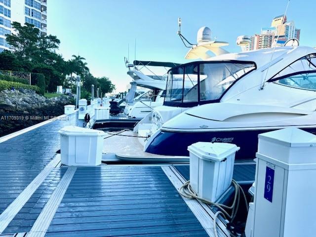 Exclusive 50 FT Boat Slip in Mystic Pointe Marina's newly renovated and secured section in Aventura. This deep-water slip offers direct access to the Intracoastal and ocean with no fixed bridges. Dockmaster on premise. Amenities include 24-hour gated security, laundry, showers, restrooms, and one assigned parking spot. Live-aboard not permitted. Conveniently located 40 miles from the Bahamas, 50 minutes north to Fort Lauderdale, and 20 minutes south via Haulover Pass. Residency not required for tenancy.