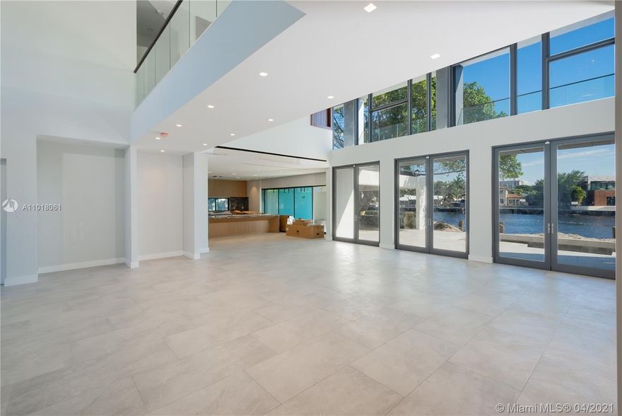 Lender-Owned REO, aggressively-priced and over 90% complete. This new contemporary home is located directly on the Intracoastal in The Landings in Fort Lauderdale. The property offers incredible water views, 100 feet of water frontage with room for a large yacht. Designer finishes throughout this 5-bedroom/5 1/2-bathroom approx. 6,100 (under a/c) square-foot home. Open concept floorplan with large rooms, high-end and spacious kitchen, metal roof and wrap-around veranda. Walk out from the oversized impact glass doors that lead into the outdoor kitchen, patio and large pool area. The home will be move-in-ready by closing or can be sold as-is. Please call Brandon for Showings. Seller financing available.