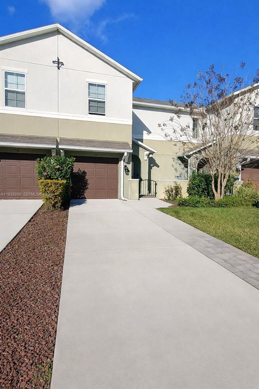 Move-in ready Townhome in the Tuscany Towns community featuring 3 bedrooms and 2.5 baths. The open kitchen flows into the family room, creating a great space for entertaining. All bedrooms and the laundry room are located upstairs for added convenience. Sliding doors lead to a paver patio ideal for outdoor enjoyment. Centrally located near LPGA, I-95, shopping, dining, and Hinson Middle School. Excellent opportunity for homeowners or investors seeking low-maintenance living.