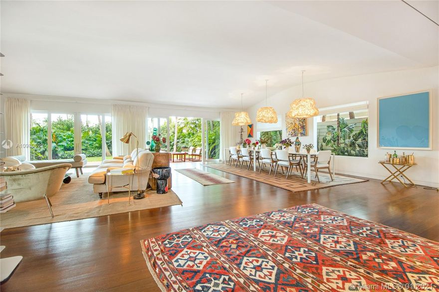 From the owners of world famous Le Sirenuse in the Amalfi coast, after 2 years of extensive renovation here is  the most sophisticated and elegant home in Miami Beach. Lushly surrounded by tall hedges providing extreme privacy and with dramatic west  views of La Gorce Country Club, this exquisite home cannot be described in words.  Large inviting living room,  custom copper paneled kitchen,  gorgeous bathrooms, wood floors, lap pool and covered patio.  Furniture available for sale Check out video and 3d tour links