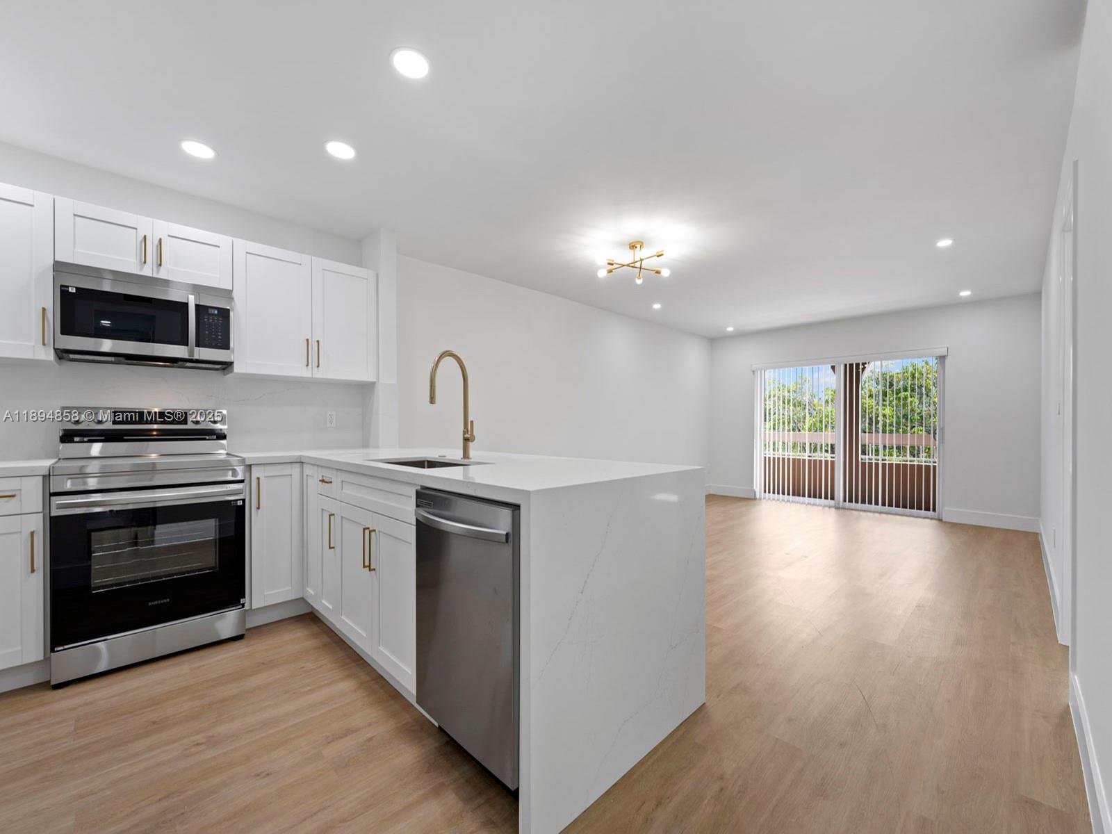 Beautifully renovated with high-end finishes one-bedroom apartment located in the vibrant heart of the Dadeland area. This stylish residence features all brand-new appliances, modern flooring, and an updated bathroom. Designed with an open-concept layout, the unit boasts impact-resistant windows and doors, along with a spacious quartz island that anchors the contemporary kitchen. Enjoy a wealth of community amenities, including multiple swimming pools, a well-equipped fitness center, tennis and basketball courts, and a welcoming clubhouse. Conveniently situated near major highways, premier shopping destinations, and a variety of dining options.