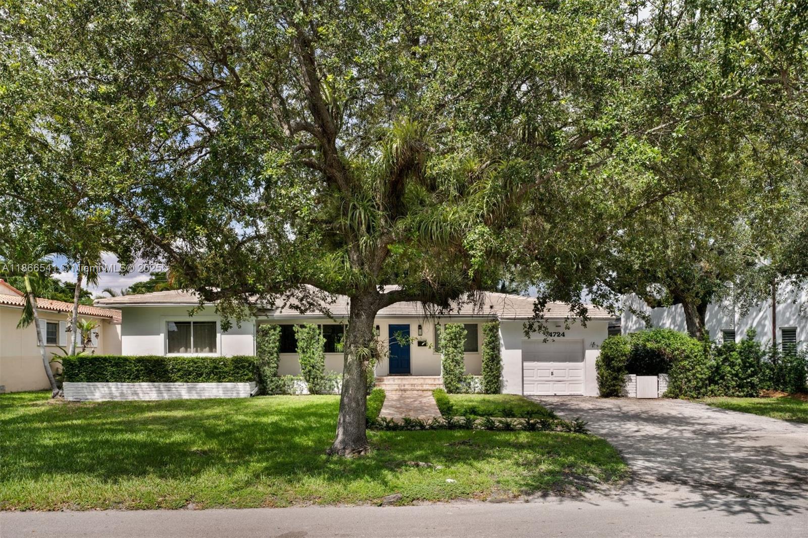 Welcome to 4724 Orduna Drive, a freshly painted 3-bedroom, 3-bath residence with a converted garage that serves as a versatile 4th flex space. Surrounded by manicured landscaping, this home offers inviting curb appeal and bright, open living areas filled with natural light. The kitchen features brand-new appliances, blending modern convenience with timeless style. Ideally located on a picturesque tree-lined street, this home combines comfort, flexibility, and the sought-after Coral Gables lifestyle.