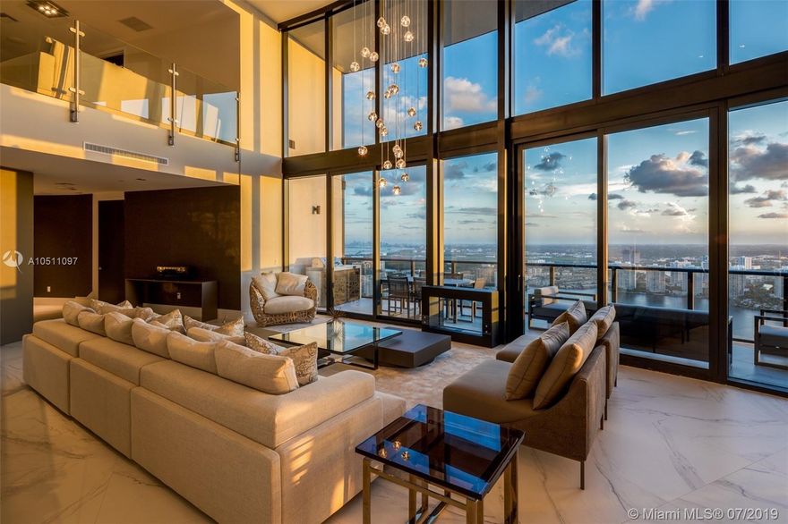Do not miss the opportunity to own this rare 3/4.5 duplex in the sky in the world renowned Porsche Design Tower. A total of 4,252 sq ft including your own private garage gives access directly to unit. Kitchen complete with Top of the line Miele appliances and carbon fiber cabinets. Breathtaking Intracoastal and ocean views right from your garage. Floor to ceiling 22 ft windows provide an abundance of natural lighting. Top of the line amenities including oceanfront gym & spa, pool & beach service, restaurants, theater, virtual golf, race car simulator. TENANT OCCUPIED - BUILDING REQUIRES 24HR NOTICE TO SHOW.