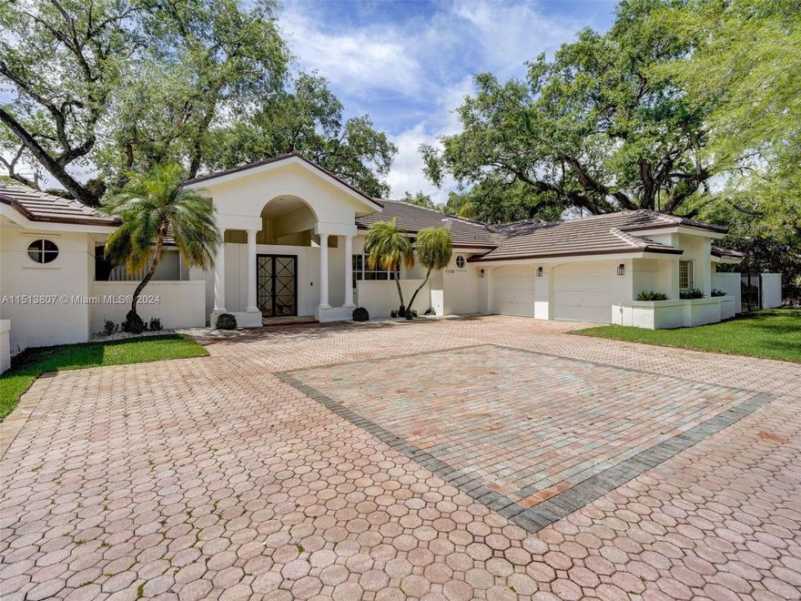 Stunning single-family home in highly desirable Killian Forest community on cul-de-sac with six homes just west of Pinecrest (with sub. less property taxes) off of Killian Dr. Luxurious property boasts vaulted ceilings, more than 3,600 sq. ft under air, 4 spacious bedrooms, 4 full bathrooms, home office off of breakfast area, and attached spacious 2-car garage.  Large 18,765 sq ft lot is beautifully landscaped with walled-in backyard, tropical pool, and spa. New cement tiled roof installed in 2023 by well-established Miami roof company, & new fascia around entire perimeter, with transferrable 10-year warranty.  Home built post-Hurricane Andrew with new code, and accordion shutters throughout. Two large  A/C units, including new 5-ton unit & electric water heater installed in 2023.