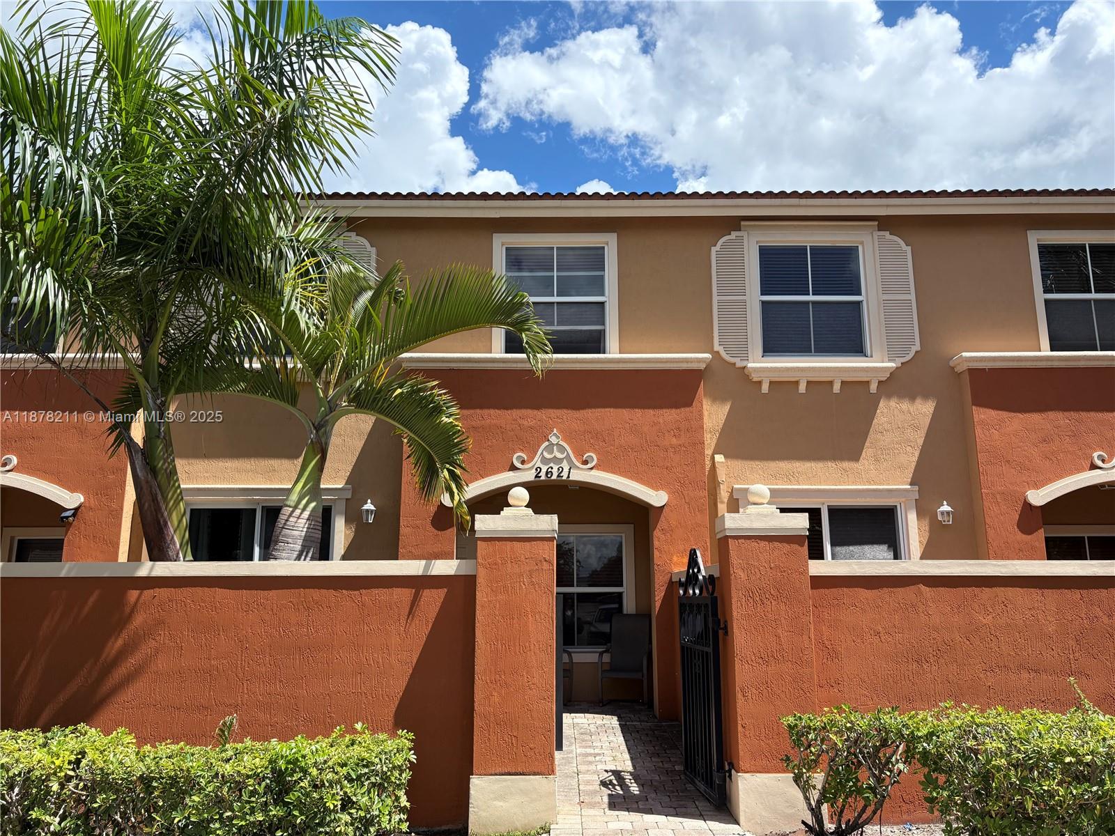 Discover this stylish 2-bedroom, 2.5-bath townhouse condo in a desirable gated community in Miramar. This two-story home offers 1,000 sq ft of living space filled with natural light and modern finishes. The main level features an open-concept living/dining area with wood-style flooring and a kitchen equipped with ample cabinetry and modern stainless-steel appliances. Upstairs, both bedrooms include private en-suite bathrooms. A/C replaced just one year ago. Conveniently located near top-rated schools, shopping, dining, and major highways. Perfect as a primary residence or investment opportunity.