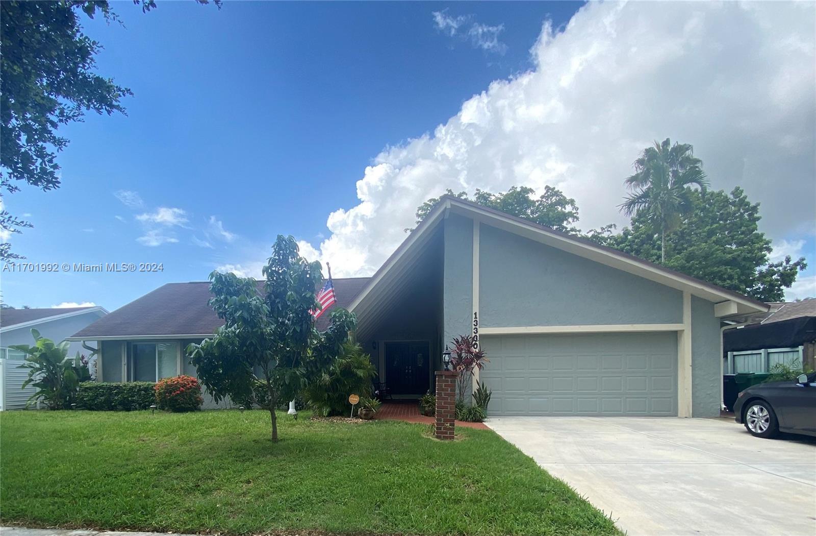 With its prime location, charming features & superb condition this gem offers an exceptional opportunity to embrace a home in coveted Calusa Club Estates. This pristine 3 bed, 2 bath, 2 car gar. welcomes w/a stunning covered entry & a foyer that flows seamlessly into the tiled sunlit open floor plan of family living plus a large formal dining room. Feeling casual? Enjoy drinks or alfresco dining in your screened back porch rocking timeless wood beams. The all fenced backyard is an oasis featuring a refreshing & sparkling salt-water pool. Primary is generous size & complete w/walk-in closet, ensuite bath & access/view to pool. Stainless steel, maple wood cabinets w/slide-outs, updated baths, extended driveway, complete impact windows plus accordion shutters. A+ schools. No HOA.
