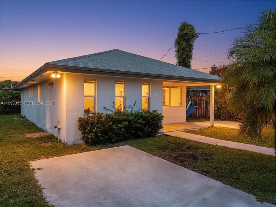 Welcome to this well-maintained single-family home featuring 3 bedrooms and 2 full bathrooms. The property offers a spacious, open floor plan that seamlessly connects the living, dining, and kitchen areas, filled with natural light from large windows. The kitchen features plenty of counter space, perfect for everyday living and entertaining. The oversized primary bedroom includes an en-suite bathroom for added comfort. Enjoy a fully fenced yard with a shed for extra storage. Ideally located near US-1 and the Turnpike, with easy access to great restaurants, outlet malls, downtown Homestead, and retail stores. This prime location is the gateway between Miami and the Florida Keys. No HOA! Don’t miss this opportunity to own a great home. Enjoy the immersive 3D virtual tour. May your best start here!