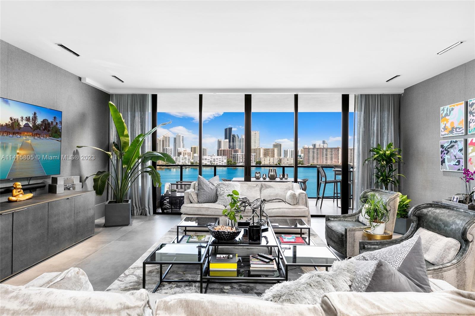 Welcome to Prive, an ultra-luxurious home and lifestyle. Located on an exclusive 8 acre private island, truly one of a kind with unmatched access. Prive values the privacy of its residences and offers top-notch services, amenities, and security. Composed of two 16-story towers with 74 residences each. Each unit has a private elevator with direct access and minimal traffic. East/West flow through unit with endless sky, city and water views. Open floor plan, floor to ceiling windows and doors. 10 foot ceilings, two large decks with summer kitchen. Miele appliances in European-style kitchen. 3B 4.5B 2709sqft.