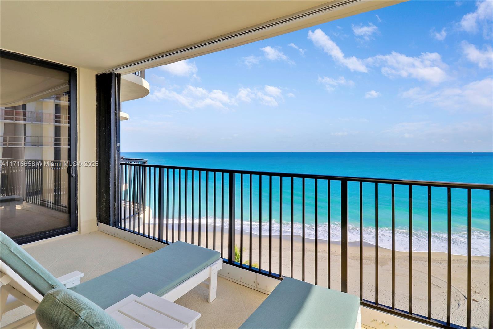 Extremely desirable southeast corner unit. Light and bright 3 BR/3BA oceanfront corner unit with wraparound balcony and unobstructed views of the beach from the living room, kitchen, dining area and master bedroom. Views of the intracoastal and our beautiful sunsets from the second and third bedrooms; over looking the Jupiter lighthouse. The unit is furnished and updated. Beautiful direct ocean pool, oversized owner storage and covered parking. New A/C in 2024, with all impact glass and new shutters. Concrete restoration completed 2022. Passed State mandated structural inspection. Enjoy paradise from your new Florida home.