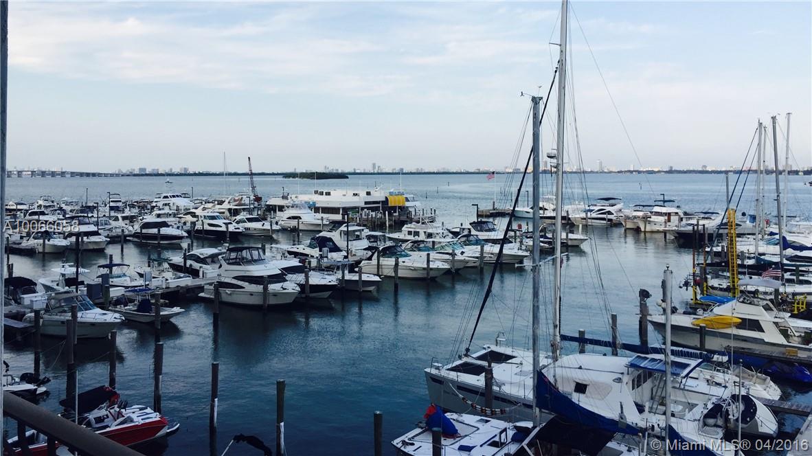Available for immediate occupancy. Updated studio with direct Biscayne Bay views featuring woods floors, balcony, nice stainless steel refrigerator, microwave, stove top. Large walk in closet. Currently has queen size bed in the unit and side table.(can be included) Building has valet parking, pool, restaurant, security and Marina out front. Great location ! Easy to show.