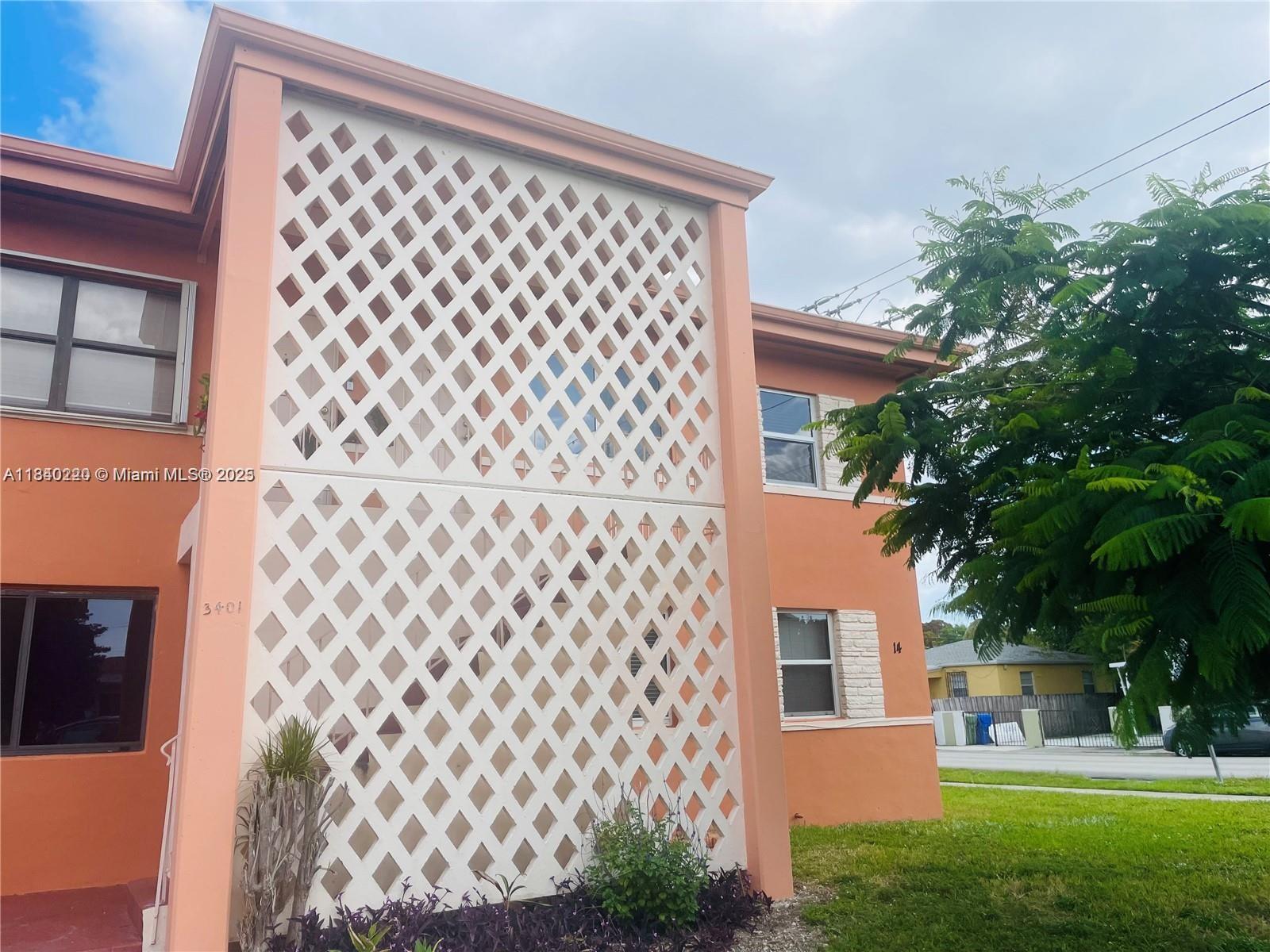 Immaculate & remodeled 2/1, never previously rented. Light & bright w/adorable, modern, white kitchen w/new high end appliances, quartz countertop & undermount ss sink. This 2nd floor unit has charming views of tree tops. Floors are ceramic tile above concrete slab, so no sound transference. Bath remodeled w/charming white subway tile & glass shower door. Hurricane, impact windows provide protection in a storm, added security & peace & quiet. Laundry facilities downstairs in rear of unit, in parking area. Unit 1B marked as #3. Conveniently located, a few blocks S of 836 & 3 blocks E of Coral Gables.